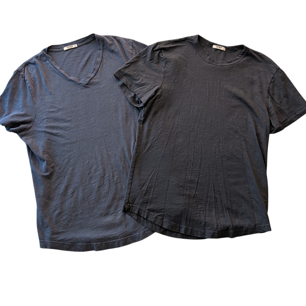 Buck Mason Lot Of 2 T Shirts V-neck Men's Size Medium Classic Cotton USA Made